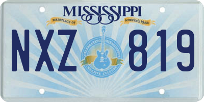 MS license plate NXZ819