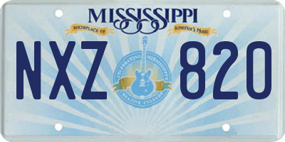 MS license plate NXZ820
