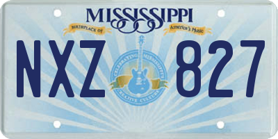 MS license plate NXZ827