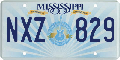 MS license plate NXZ829