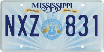 MS license plate NXZ831