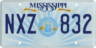 MS license plate NXZ832