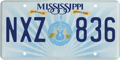 MS license plate NXZ836