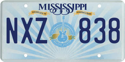MS license plate NXZ838