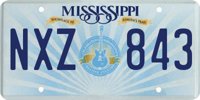 MS license plate NXZ843
