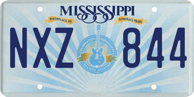 MS license plate NXZ844