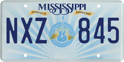 MS license plate NXZ845