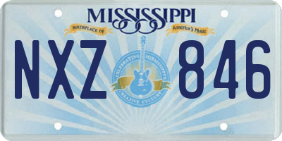 MS license plate NXZ846