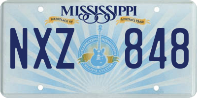MS license plate NXZ848