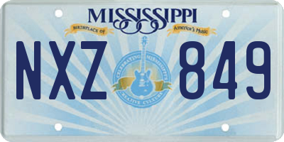 MS license plate NXZ849