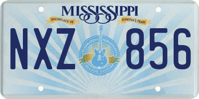 MS license plate NXZ856