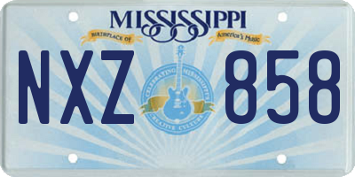 MS license plate NXZ858