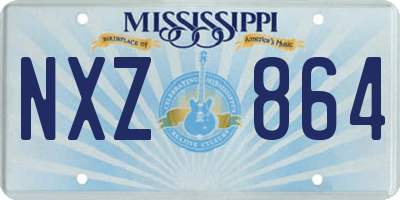 MS license plate NXZ864