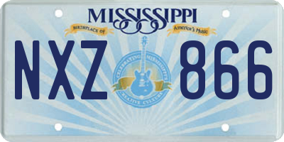 MS license plate NXZ866