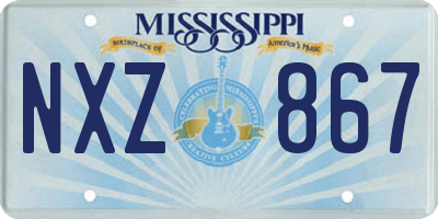 MS license plate NXZ867