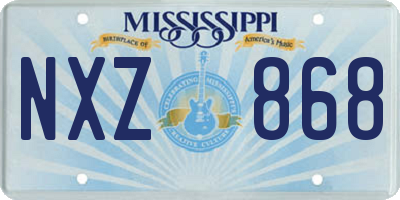 MS license plate NXZ868