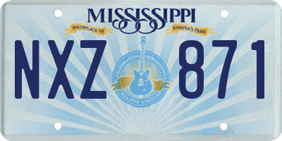 MS license plate NXZ871