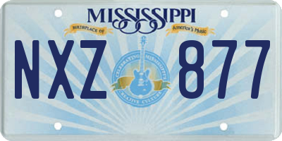 MS license plate NXZ877