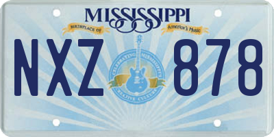 MS license plate NXZ878