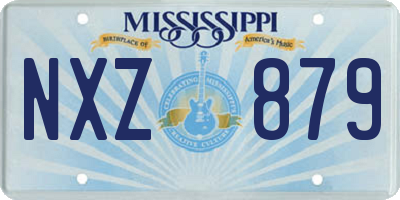 MS license plate NXZ879