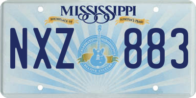 MS license plate NXZ883