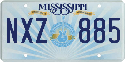 MS license plate NXZ885