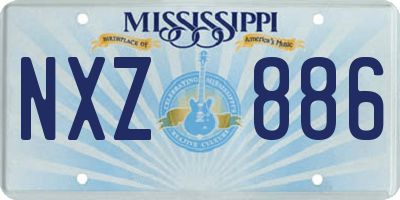 MS license plate NXZ886