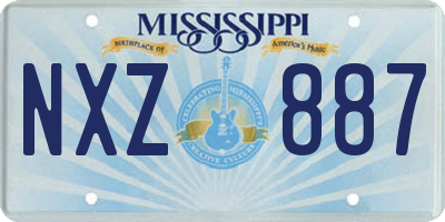 MS license plate NXZ887