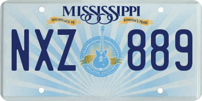 MS license plate NXZ889
