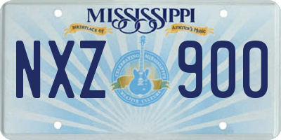 MS license plate NXZ900