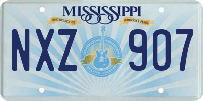 MS license plate NXZ907