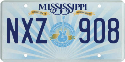 MS license plate NXZ908