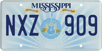 MS license plate NXZ909