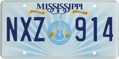 MS license plate NXZ914