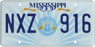MS license plate NXZ916