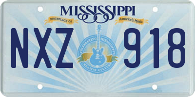MS license plate NXZ918
