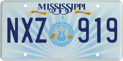 MS license plate NXZ919
