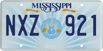 MS license plate NXZ921