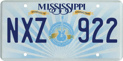 MS license plate NXZ922