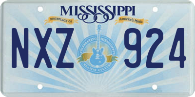 MS license plate NXZ924