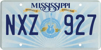 MS license plate NXZ927