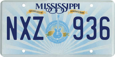 MS license plate NXZ936