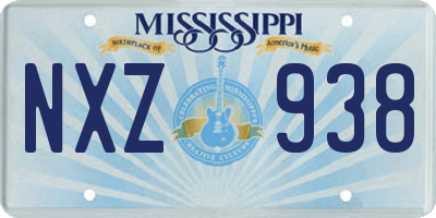 MS license plate NXZ938
