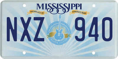 MS license plate NXZ940