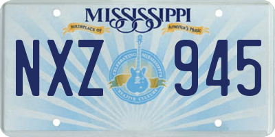 MS license plate NXZ945