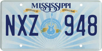 MS license plate NXZ948