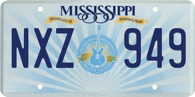 MS license plate NXZ949