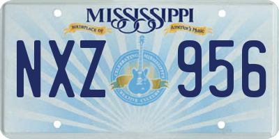 MS license plate NXZ956