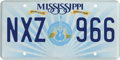 MS license plate NXZ966