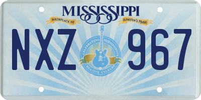 MS license plate NXZ967